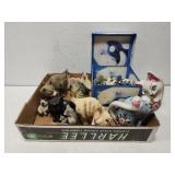 Tray Lot of misc cat Figurines