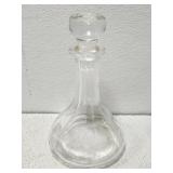 Vintage Cristal Bulbous base Decanter with stopper
