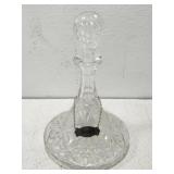 Vintage Floral etched Glass Decanter with stopper