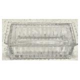 Vintage Glass Hersheys Butter Dish