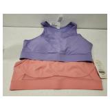 2 Purple and pink size 2X sports bras