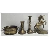 Lot of 4 brass pieces