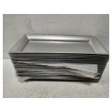 24 silver colored charger plates