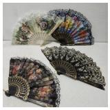 Beautiful Spanish style folding hand fans