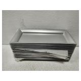 20 silver colored charger plates