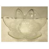 Large floral style glass petal bowl