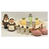 Lot of Ceramic Salt & Pepper Shakers & Dish