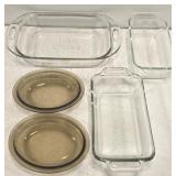 Lot of 5 Pyrex Anchor Loaf Baking Dishes