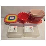Estate lot of plastic containers and more