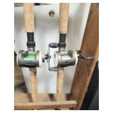 Lot of 2 Cat Maxx open rods and reels