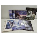 Lot of 7 native & animal prints