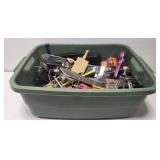 Large tote lot of misc kitchen utensils and more