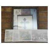 Framed decor & 4 prints