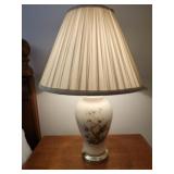 Vintage white floral lamp