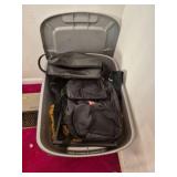 Tote lot with misc bags linen and more