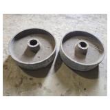 Pair of aluminum wheels