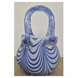Blye Art glass vase in the shape of a bag