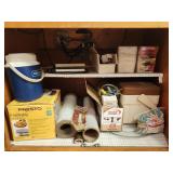 Cabinet Lot of misc items