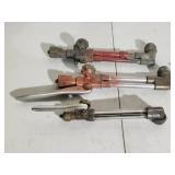 3 oxy-fuel cutting torch handles and attachments