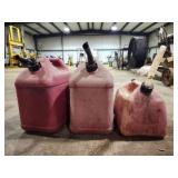Lot of 3 gas cans