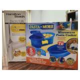 Electric knife & microwave pasta cooker