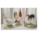 Set of 3 chicken decor