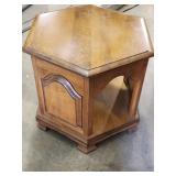 Solid wood end table