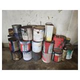 Large estate lot of paint cans most are empty