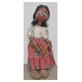 vintage Mexican folk art female doll