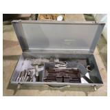 Aluminum toolbox with threading bits