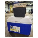 Lot of 2 coolers & 1 has Sewing patterns in it