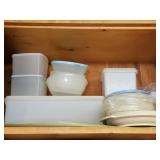 Shelf lot of Tupperware