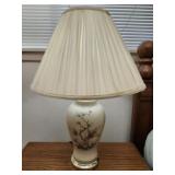 Vintage white floral lamp