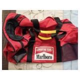 Red duffel bag