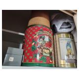 Estate lot of vintage tin containers & more