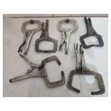 Lot of Pittsburgh locking swivel pliers