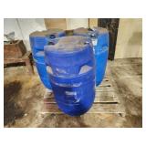 3 industrial plastic barrel with liquid see desc