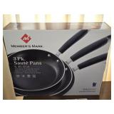 Members Mark 3 pk Saute Pans in Box