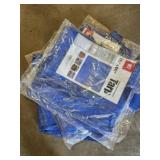 5 blue tarps