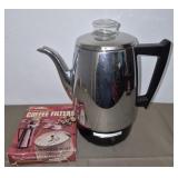 Vintage general electric coffee maker & filters