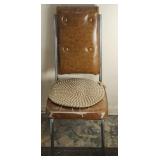 Vintage vinyl chair. Needs a little work.