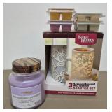 Wax warmer with misc wax and candle