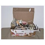 Box lot of misc candles candle warmers and more