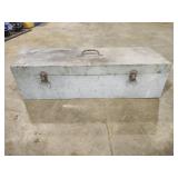 Wooden tool box with tools