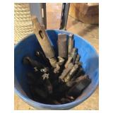 Bucket full of industrial drill bits