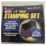 36 piece ï¿½" steel stamping set