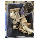 Black container of nuts bolts screw & more