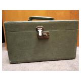 Vintage green makeup box