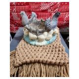 Decor with crochet scarf