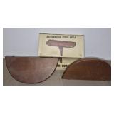 4 wooden curio shelves